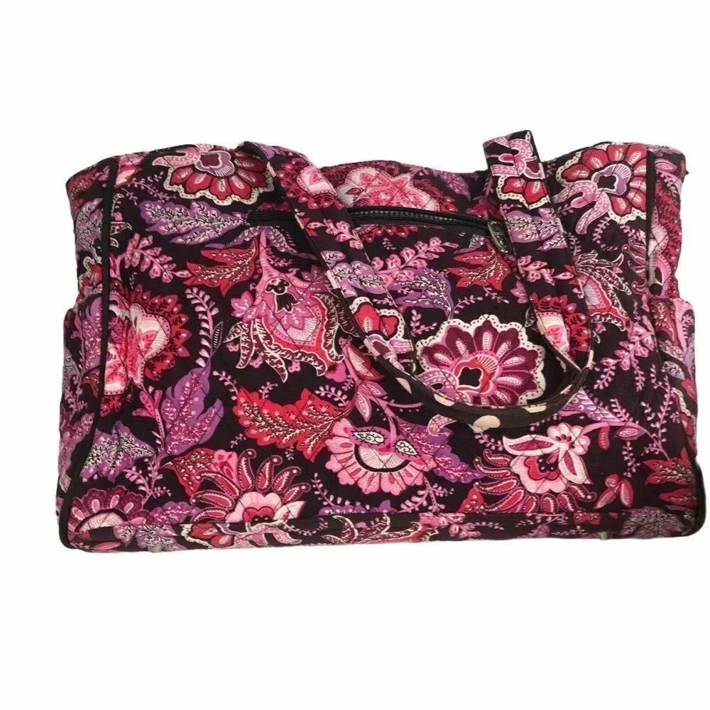 Belvah Diaper Bag Paisley Brown Pink Changing Pad